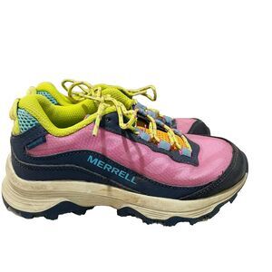 Merrell Moab Speed Girls Pink Sneakers 12.5M Athletic Lace Up Waterproof Shoes